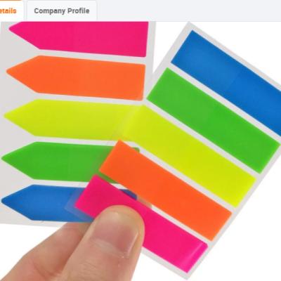 China Self Adhesive Assorted Bright Colorful Sticky Markers with Dispenser Clear Dry Erase Sticky Notes for sale