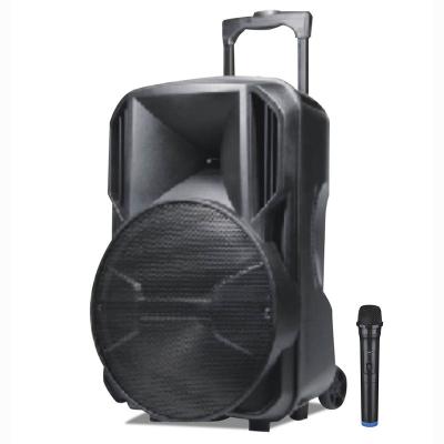 China Modern Design Wireless Rechargeable Karaoke System DJ High Power Portable Cart Speaker for sale