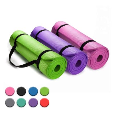 China Wholesale Durable Pilates Fitness Yoga Mat With Strap Yoga Mat Exercise Gym Fitness Pilates Yoga Mat for sale