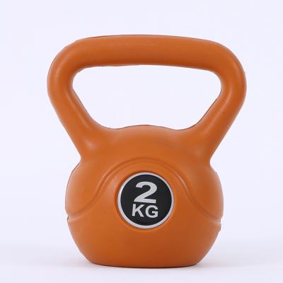 China Universal fitness equipment with plastic-coated kettlebells for weightlifting and physical exercise for sale