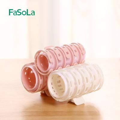 China ABS FaSoLa Hook And Loop Hair Rollers Spiral Cylinder Bis Curling Size for sale