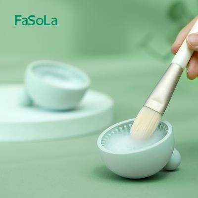 China FaSoLa New Design Portable Makeup Tools Popular Beauty Protective Wash Scrubber Silicone Makeup Brush Cleaner Cosmetic Tool for sale