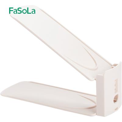 China FaSoLa Sustainable Double-Layer Adjustable Shoe Rack Household Tidying Tool for sale