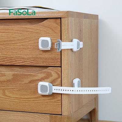 China Wholesale FaSoLa Children's Multi-Functional Baby Cabinet Double Security Adjustable Knob The Baby Drawer Door Lock for sale