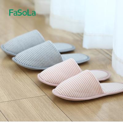 China FaSoLa Anti-slippery Folding Portable Cotton Travel Hotel Slippers Bar Slippers Occupying Home for sale