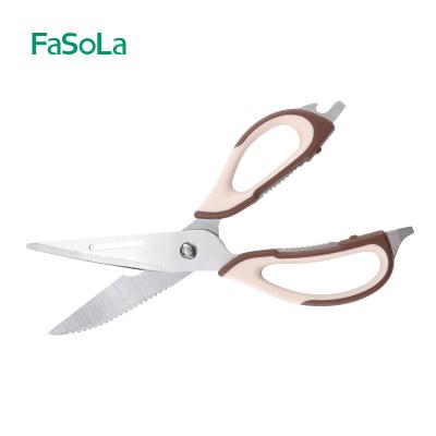 China Universal Cutting FaSoLa Multifunctional Kitchen Scissors + Magnetic Cover Kitchen Scissors for sale