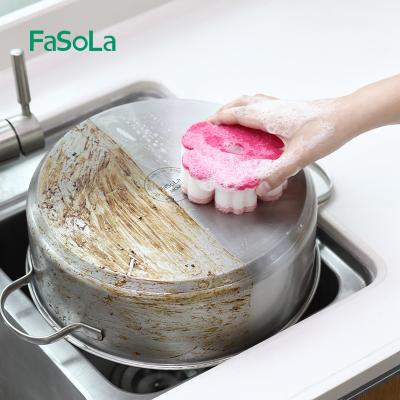 China Stocked FaSoLa Household Kitchen Cleaning Soft Flower Sponges for sale