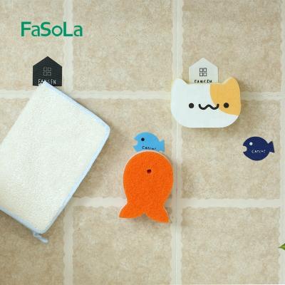 China Mini Viable Cartoon Pattern Portable Waterproof Reusable FaSoLa Sponge Sticker Cleaning Set for sale