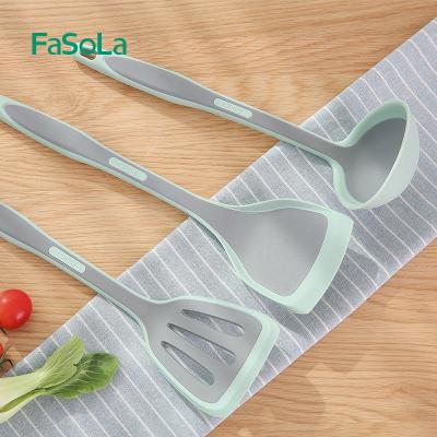 China FaSoLa Double Color Viable Silicone Spoon Special Kitchenware Cooking Tools for sale