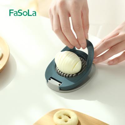 China FaSoLa Sustainable Kitchen Household Multifunctional Stainless Steel Egg Cutter for sale