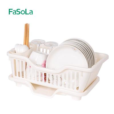 China FaSoLa Eco-Friendly Kitchen Bow Basket Dish Rack Plastic Dish Rack Drainer Sustainable for sale