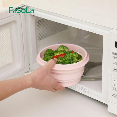 China FaSoLa 500ml Food Grade Platinum Silicone Outdoor Useag Modern Travel Folding Silicone Bowl for sale