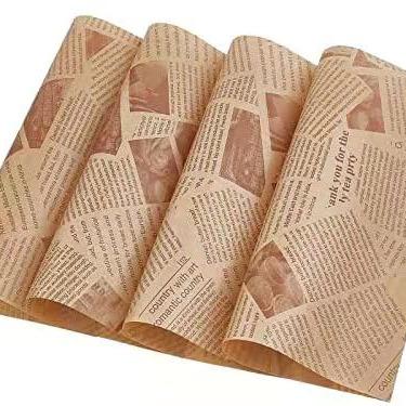 China Qianheng Greaseproof Customized Printing Cheap Food Grade Wrapping Wax Paper, Waterproof Newspaper Roll for sale