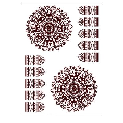 China qianheng temporary vermilion lace red henna tattoo stickers waterproof hand tattoo stickers for sale