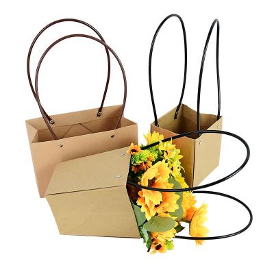 China Qianheng Recyclable Multi-color Multi-size Basket Portable Packaging Wedding Gifts Folding Paper Flower Box for sale