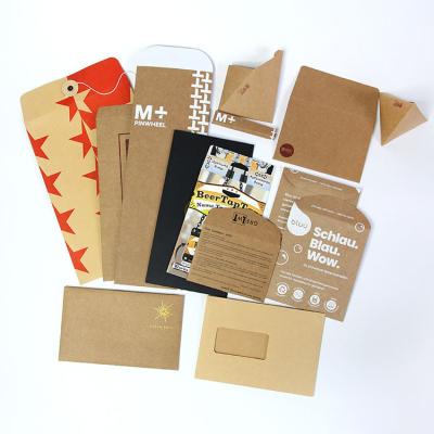 China Gift Envelope Qianheng A4 Credit Card High Quality Cute Sensitive Small Wristband Packaging Mini Cardboard Mail Kraft Paper Envelope for sale