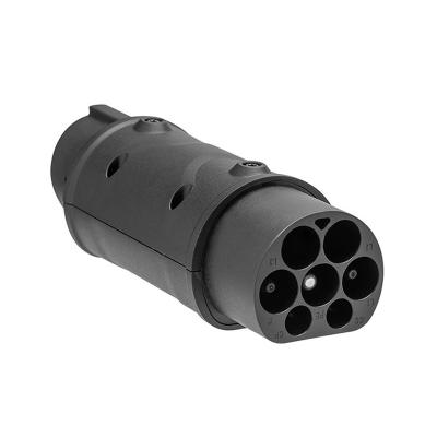 China EV Connector New Energy Electric Vehicle Charging Connector 16A&32A IEC 62196 Type2 To SAE J1772 Type 1 EVSE Accessories EV Charger Adapter for sale