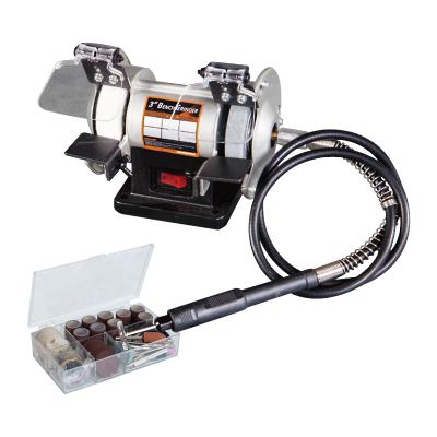 China Wholesale Mini Variable Speed ​​Electric Bench Grinder Polisher Detailing Polisher With 3 Inch Bench Buffer Cable Attachment for sale