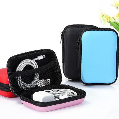 China Hard Earphones Storage Box USB Case Earphone Bag Key Coin Bags Waterproof SD Card Cable Earbuds Holder Box Round Square Shape for sale