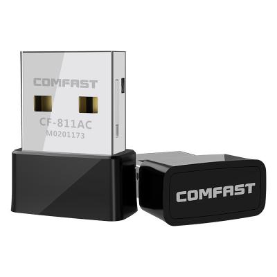 China New Design COMFAST Alpha WiFi Adapter 650Mbps High Power Amplifier Dual Band Desktop WiFi Adapter Wireless Network Card for sale