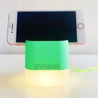 China Wireless Charger For Lamp Private Wireless Speaker LED Control Night Light Mobile Phone Factory Model Portable Light Music Speaker for sale