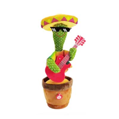 China Cartoon Toy Cute Electronic Shake Singing popular 120 songs recording cactus plush cactus talking dancing toy for sale