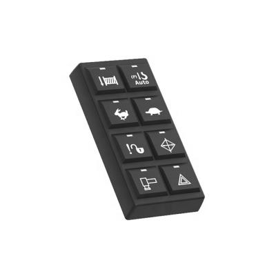 China Intelligent remote controller CAN bus keypad silicone button pad silicone rubber automotive electronic backlit keypad for sale