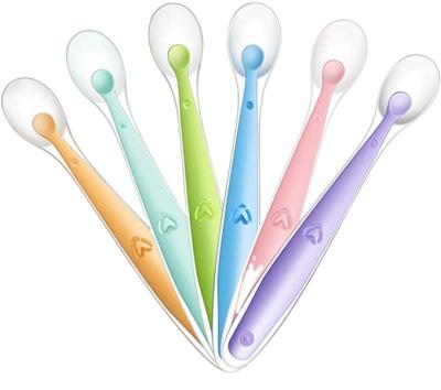 China BPA Free Baby Silicone BPA Free Soft Spoon Training Feeding for Kids Toddlers Children and Infants for sale