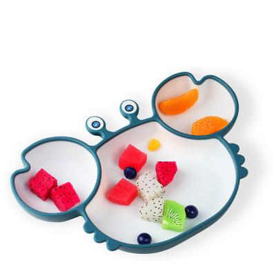 China 2022 Disposable Baby Dishes With Suction Divided Silicone Dishes For Kids With Suction Baby Dishes Kids Dishes And Utensils for sale