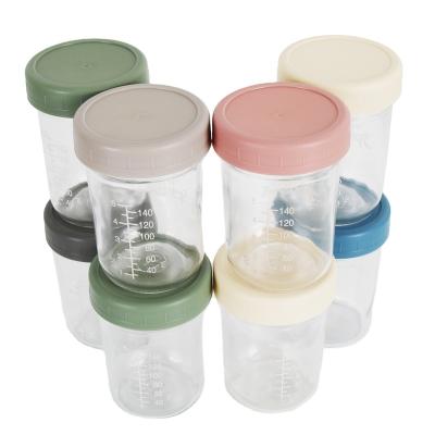 China BPA Free Reusable Glass Baby Food Storage Jars 8 Ounce Baby Food Jars With Lids, Freezer Storage, Reusable for sale