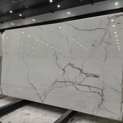 China 2021 Modern Calaeatta Calacatta Design Hot Selling White Natural Stone Tile Flooring 80x80 Marble for sale