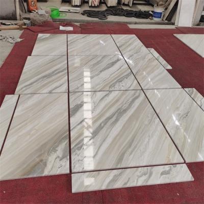 China 2021 Modern Cheap White Marble Reception Furniture Lincoln Bianco Tiles White Marble Wall for sale