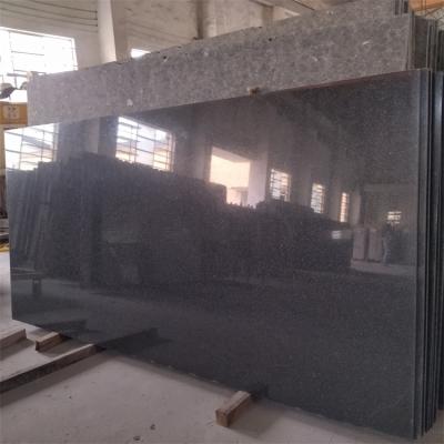 China Modern Wholesale Black Granite Slabs Tile Cheap Price Black Galaxy Granite Direct From Factory for sale