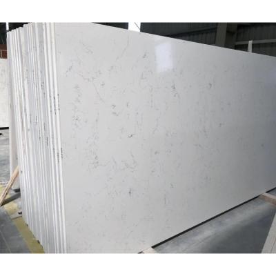 China Factory direct wholesale cheap modern white quartz sparkle countertops stone slab from Vietnam for sale