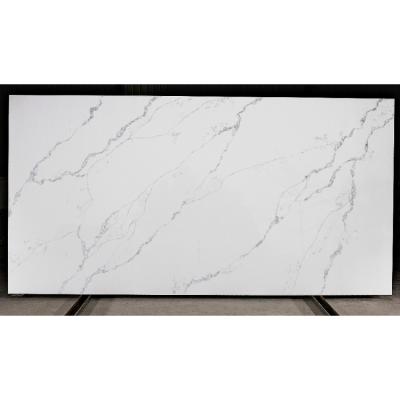 China Modern White Calacatta Quartz Countertops Price Slab With Gray Vein Quartz Worktop For Kitchen for sale