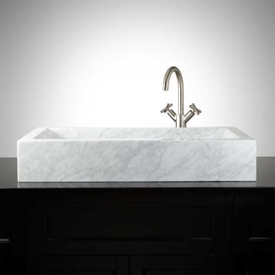 China soft & Smooth Modern Italian Carrara White Marble Basin Bathroom Natural Stone Kitchen Bowl Vessel Sink for sale