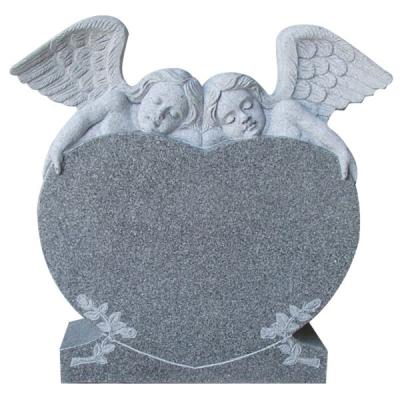 China Granite Mini Tombstone And Monument Custom Gray Angel Headstone From China Traditional Marble for sale