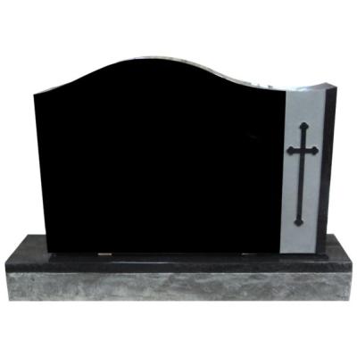 China Purchasing Traditional Absolute Black Headstone 1 Style Granite Tile Wholesalers European Headstone for sale