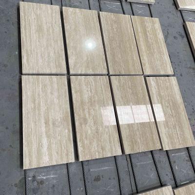 China Modern Beige Color Travertine Pavers Facade Stone Cladding Infill Turkish Lime for sale