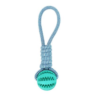 China Viable Funny Dog Ball Toys Interactive Dog Teeth Rope Braid Training Toys Clean Bite Firm Molar Chew for sale