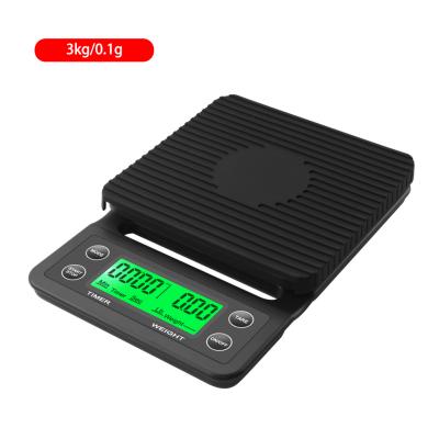 China With Tray Kitchen Coffee Scale Timer Digital Food Kitchen Scale Weight Grams and Ounce LCD Display 5kg /0.1g Cooking Scale for sale