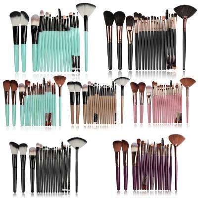 China Makeup Brush Set 18 PCS Professional Makeup Brushes Set With Fan Shape Plastic Handle Beauty Tools for sale