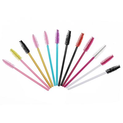 China Plastic Disposable Eyelash Mascara Brushes Makeup Brush Wands Applicator Makeup Kits For Eyelash Extension Eyebrow And Makeup Color for sale