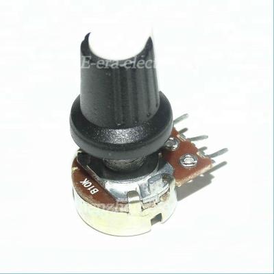 China WH148 Single Unit Potentiometer B10K B103 Handle Length 15mm With WH148 Knob for sale