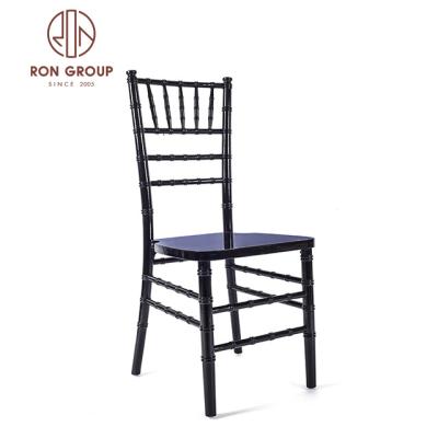 China Contemporary Wedding Furniture Black Wooden Chairs for sale