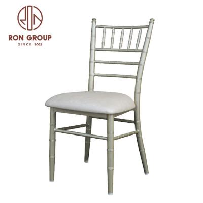 China Modern Wedding Backrest Party Wholesale Furniture Wholesale Supply Aluminum Silver Resin Chairs Events for sale