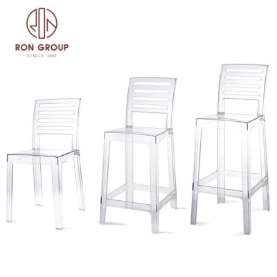 China / Modern Transparent Plastic Gliss Leisure Half PC Bar Chair For Restaurants for sale