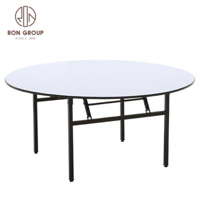 China Modern Cheap Price Wooden Steel Restaurant Factory Round Dining Table Chairs for sale