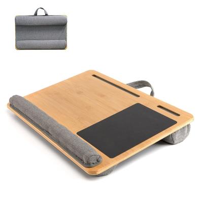 China Lap Desk Lap Desktop Tray Table Laptop Multifunction Portable Breathability Wooden Eco-Friendly/Portable/Strong Laptop Standing Bamboo with Soft Cushion for sale