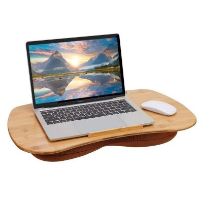 China Anti Dust Mites/Non-Toxic/Breathable Laptop Lap Tray Pad Laptop Lap Desk Bamboo Wood Laptop Pillow Table Desks with Soft Cushion Pillow for sale